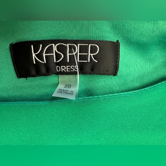 Kasper NWT Dress Green Midi Plus Size Size 20 - Picture 5 of 8